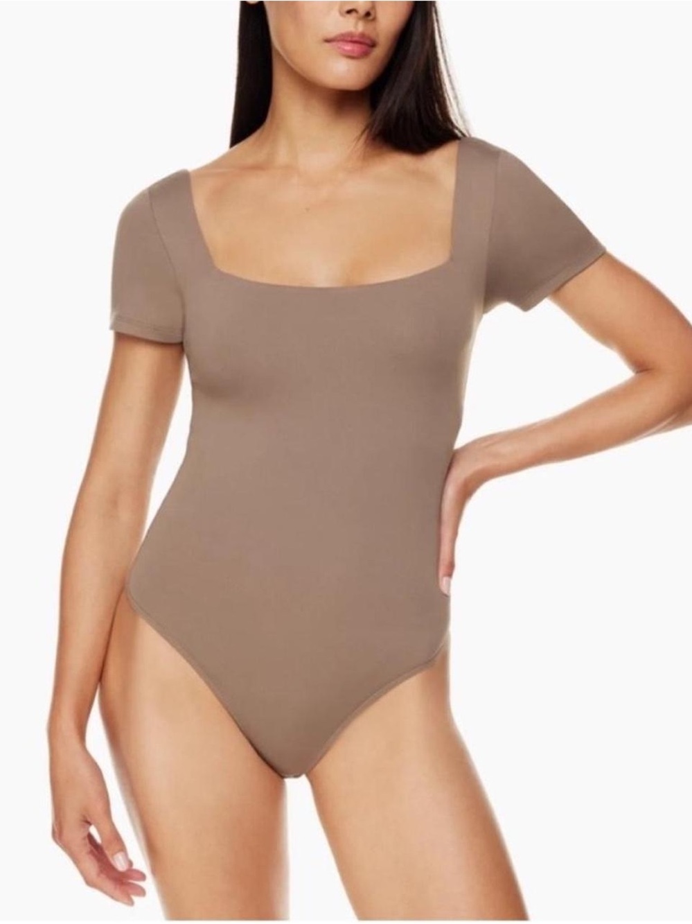 Aritzia’s Squareneck Tan Bodysuit
